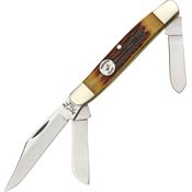 Bear & Son CRSB47 Stockman Folding Pocket Knife with Red Bone Handle