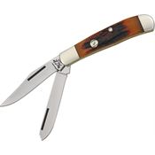 Bear & Son CRSB5412 Sm Trapper Folding Pocket Knife with Red Bone Handle