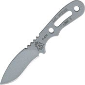 TOPS LFIX01 Lil Fixer Fixed Gray Tactical Finish Blade Knife with Skeletonized Carbon Steel Construction