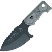 TOPS M1MGT01 M1 Midget Fixed Hunter Point Blade Knife with Black Linen Micarta Handles
