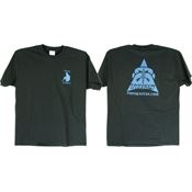 TOPS TSBBLG Black Large Blue T-Shirt with Black 100% Pre-Shrunk Cotton