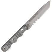 TOPS TTD01 Taliban Take Down Fixed Tanto Blade Knife with Black Linen Micarta Handles