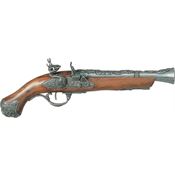 Denix 1219 Flintlock Blunderbuss Pistol with Antique Gray Finish