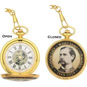Infinity Pocket Watches 46 Wyatt Earp Pocket Watch with White Face & Gold Hands