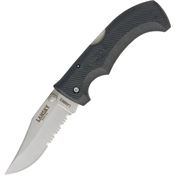 Lansky KN030 Easy Grip Part Serrated Blade Lockback Folding Pocket Knife