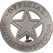 Badges of the Old West 3005 Official Brothel Inspector