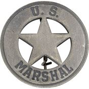 Badges of the Old West 3019 US Marshal Badge with Sturdily-Mounted Pin Fasteners