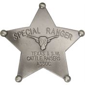 Badges of the Old West 3025 Special Ranger Badge with Sturdily-Mounted Pin Fasteners