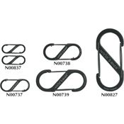 Nite-Ize NISB1-2PK-01 Black Size 1.56" x 0.62" x 0.21" Dual Carabiner Stainless Steel