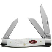 Case 60184 Medium Stockman Sparxx Series with Jigged White Synthetic Handle