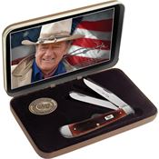 Case 7444 Team Duke Trapper Folding Pocket Knife with Dark Red Bone Handle