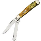 Case 920724KT Mini Trapper Folding Pocket Knife with Gold Corelon Handle