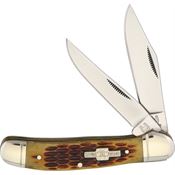 Rough Rider 043 Copperhead Folding Pocket Knife with Jigged Bone Handle