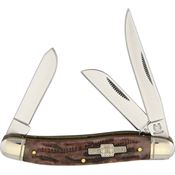 Rough Rider 158 Stockman Folding Pocket Knife with Stag Bone Handle