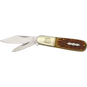 Rough Rider 201 Barlow Folding Pocket Knife with Amber Bone Handle