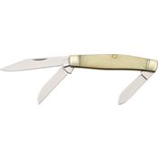 Rough Rider 211 Stockman Folding Pocket Knife with White Bone Handle