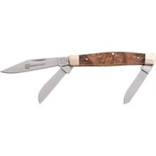 Rough Rider 261 Stockman Knife with Light Root Wood Handle