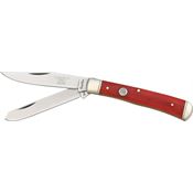 Rough Rider 431 Trapper Folding Pocket Knife with Red Bone Handle