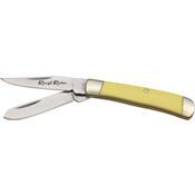 Rough Rider 804 Tiny Trapper Folding Pocket Knife with Yellow Synthetic Handle