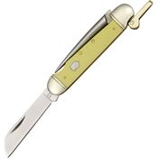 Rough Rider 897 Marlin Spike Folding Pocket Knife with Yellow Synthetic Handle