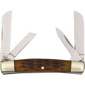 Rough Rider 930 Miniature Congress Folding Pocket Knife with Amber Bone Handle