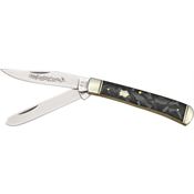 Rough Rider 966 Trapper Folding Pocket Knife with Midnight Swirl Snythetic Handle