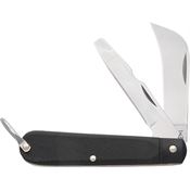Bear & Son 7216 Electrician Black Delrin Folding Pocket Knife with Black Delrin Handle