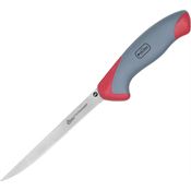 Clauss 18417 Titanium Filet Kitchen Knife with Gray and Red Ergonomic Nylon Handle