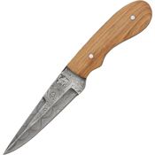 Damascus 1012 Hunter Fixed Damascus Steel Blade Knife with Olive Wood Handles