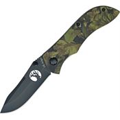 Elk Ridge 015 Linerlock Folding Pocket Stainless Blade Knife with Camo Finish Aluminum Handles