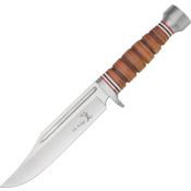 Elk Ridge 047 Hunter Fixed Stainless Blade Knife with Leather Handle