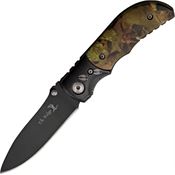 Elk Ridge 133 Linerlock Folding Pocket Knife with Camo Finish Aluminum Handles