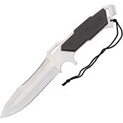 Frost HK0375 Bowie Fixed Blade Knife with Black Checkered ABS Onlay Handles