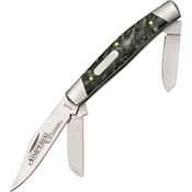 Imperial Schrade 17S Medium Stockman Folding Pocket Knife with Black Swirl Celluloid Handle