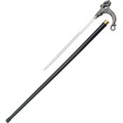Pakistan 1072 Dragon Sword Cane with Antique Silver Finish Cast Metal Handle