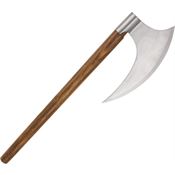 Pakistan 2440 Viking Battle Axe with Brown HardWood Handle