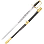 Pakistan 893 Confederate officers Sword with Black Imitation Leather Handle