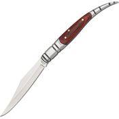 Rite Edge CN2106634 Spanish Toothpick Folding Pocket Knife with Reddish Brown Rich Grain Wood Handle