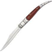 Rite Edge CN2106635 Spanish Toothpick Folding Pocket Knife with Reddish Brown Rich Grain Wood Handle