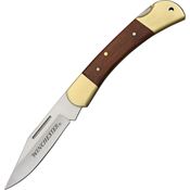 Winchester G41322 Folding Hunter Lockback Pocket Stainless Clip Blade Knife with Brown Wood Handles