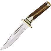 Steel Stag 7001 El Dorado Skinner Fixed Blade Knife with Genuine Stag Round Design Handle