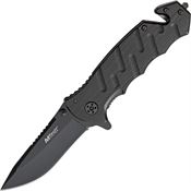 MTech 424BK Skeleton Black Linerlock Folding Pocket Knife