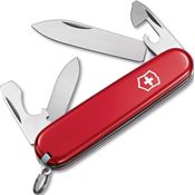 Swiss Army 02503X3 Recruit Red Folding Pocket Knife with Red Handle