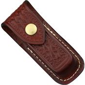Swiss Army 4109915 Large Zermatt Belt Knife Pouch with Brown Basketweave Leather Construction