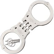 UZI CC-UZI-HC-H-S Silver Handcuff Hinged Double Lock