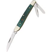 Hen & Rooster 263GPB Wharncliffe Whittler Green Folding Pocket Knife with Green Pick Bone Handle