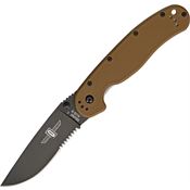 Ontario 8847CB RAT-1 Part Serrated Linerlock Folding Pocket Knife