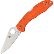 Spyderco 11FPOR Delica Flat Ground Lockback Folding Pocket Knife