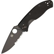 Spyderco 122GBBKPS Tenacious Part Serrated Linerlock Folding Pocket Knife