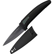 Benchmark K007 Ceramic Neck Fixed Blade Knife with Black Grooved Composition Handle